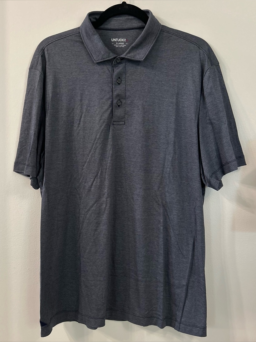 UNTUCKit Mens Van Der Heyden Short Sleeve Polo Shirt XL Regular Fit Quiet Luxury
